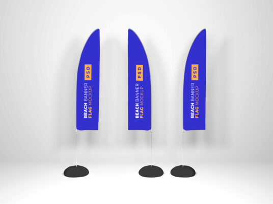 Welke soorten banners zijn er & Tips voor banners ontwerpen 11 beachflag mockup