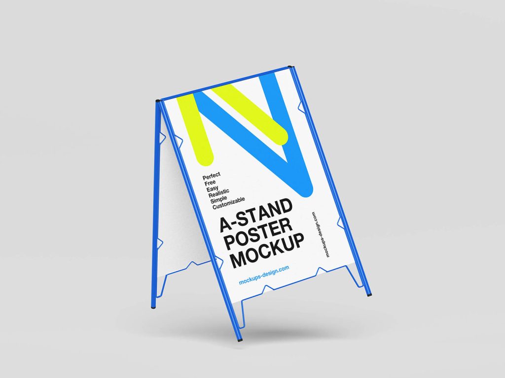 Welke soorten banners zijn er & Tips voor banners ontwerpen 12 stoepbord mockup