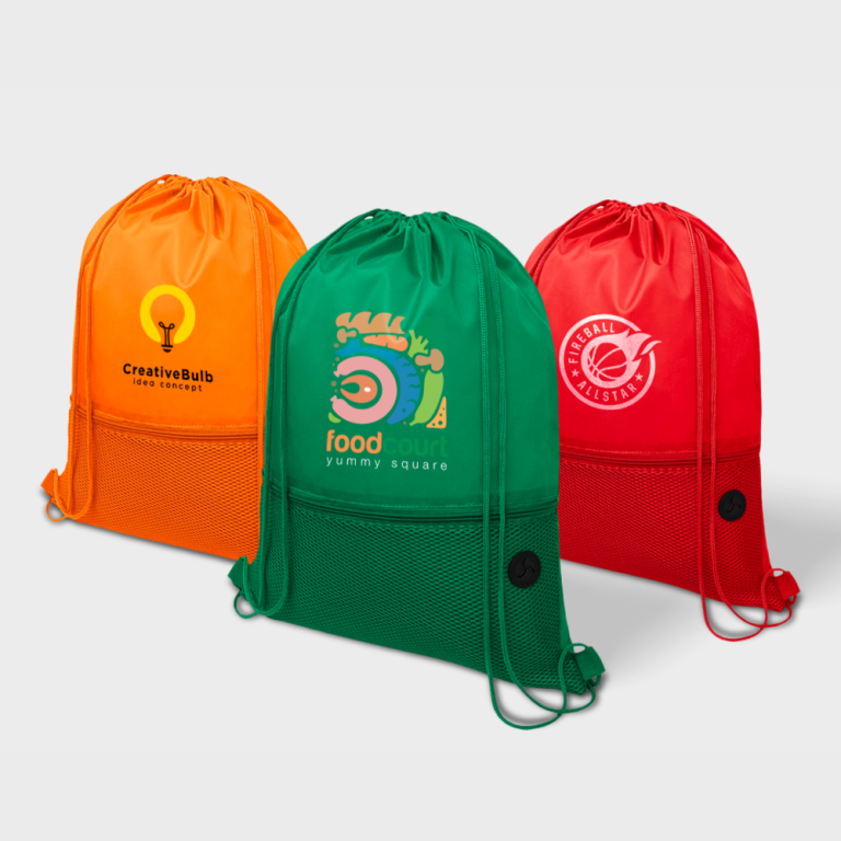 Mesh rugzak met trekkoord sluiting