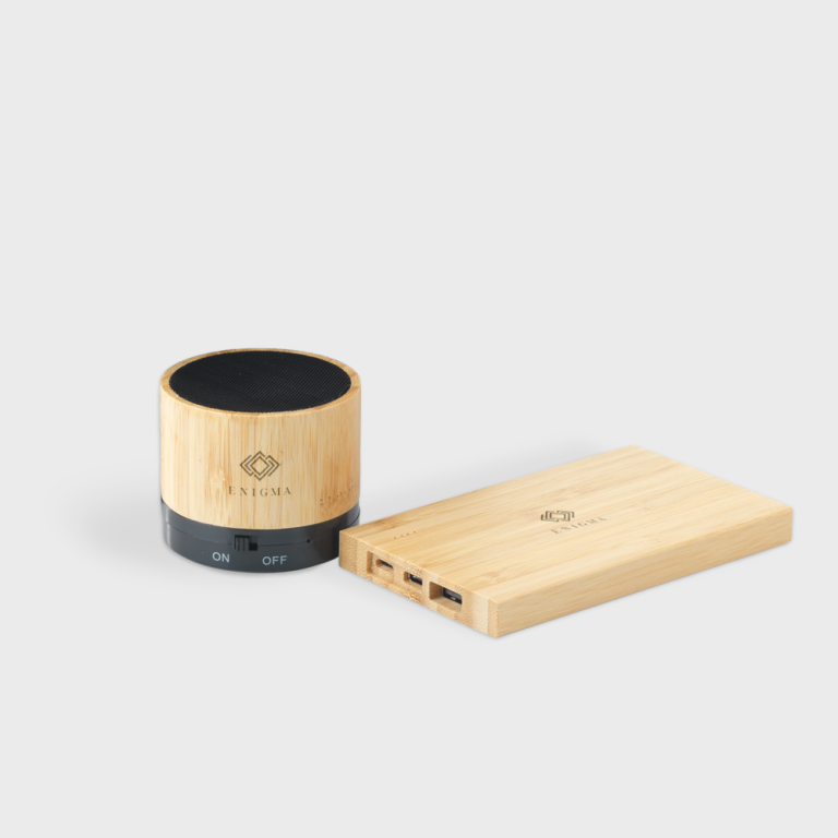 Powerbox bamboo geschenkset