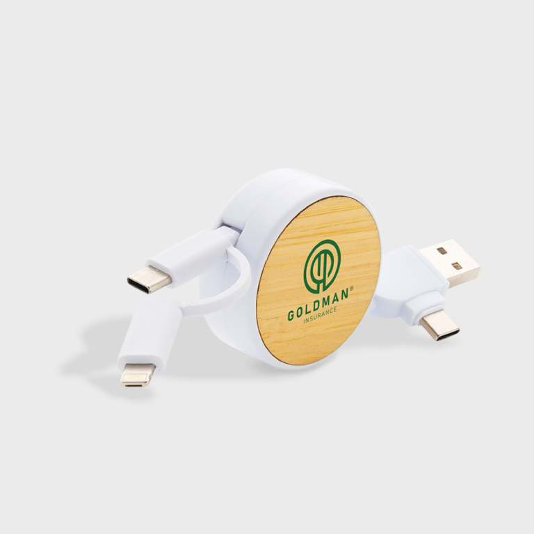 RCS gerecycled plastic 6-in-1 oprolbare kabel