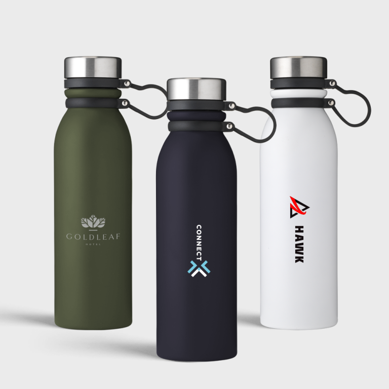 Thermosfles met siliconen draaglus