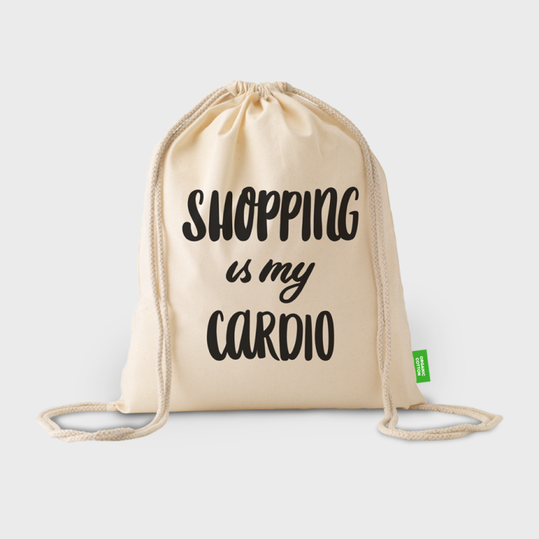 Katoenen rugzak met trekkoord