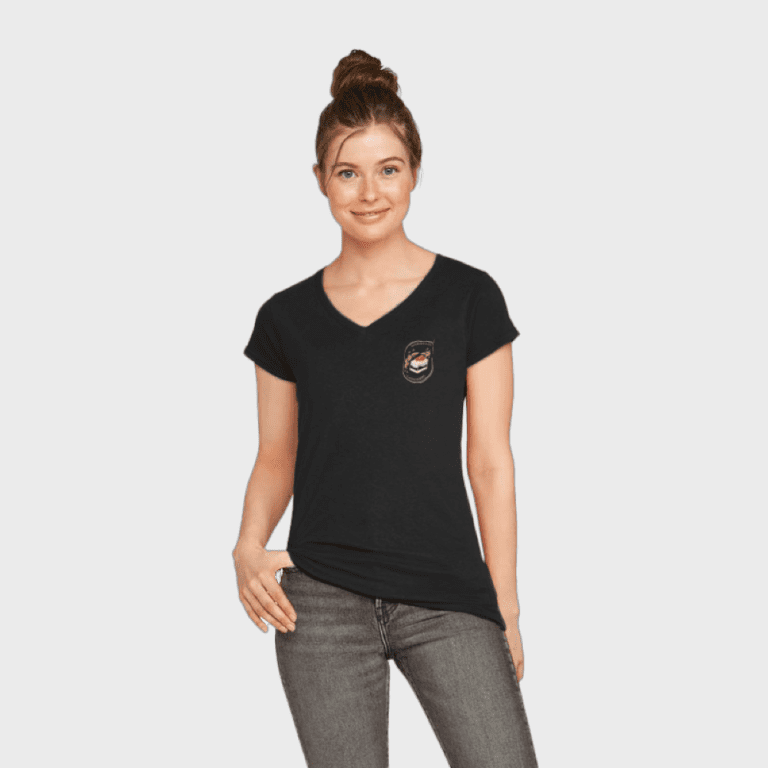 Premium dames T-shirt met V-hals semi-fit